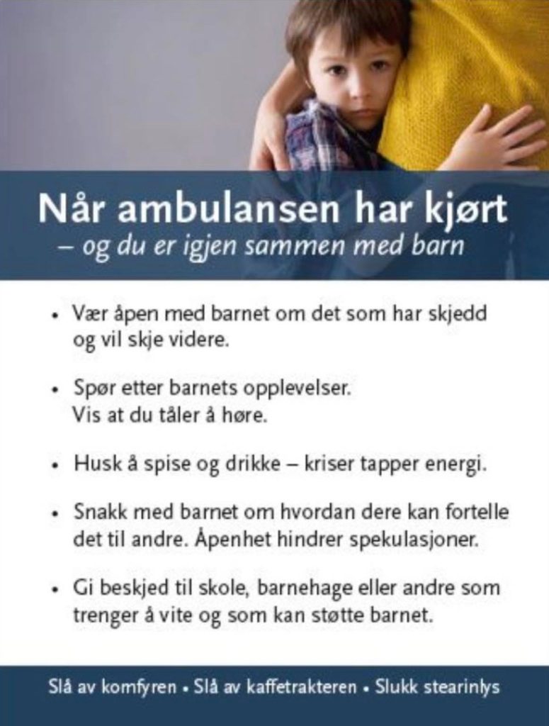 Akuttkortet Akuttkortet under er laget for ambulansepersonell det er barn som pårørende
