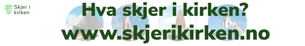 Lenke til nettstedet www.skjerikirken.no et nettsted med oversikt over hva som skjer i kirkene i Haugesund og ellers i norge