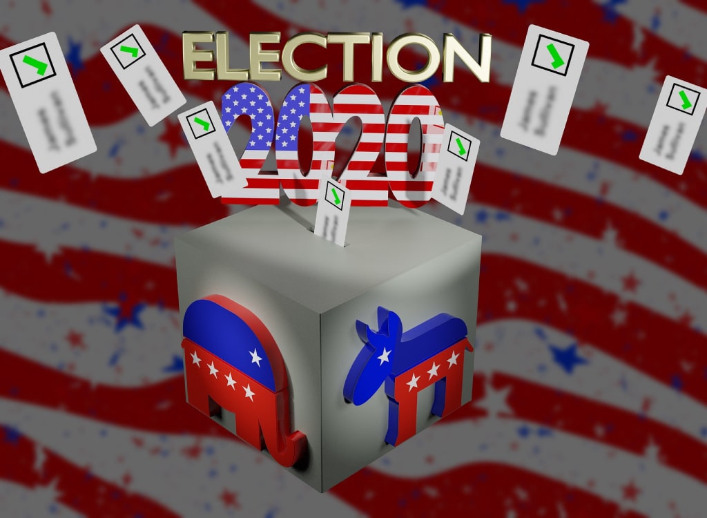 Election Ballot Democrat Republican Ballot Box