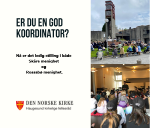 Annonse for stilling som menighetsforvalter i Skåre og Rossabø menigheter.
