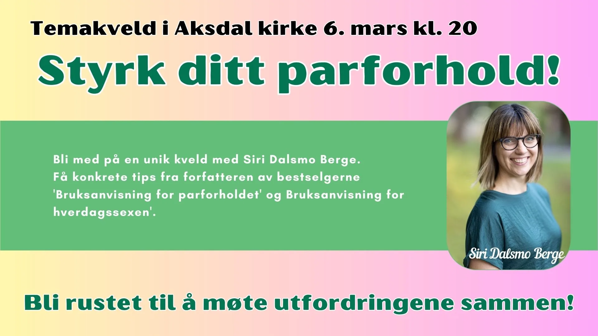 Foredrag for alle par!